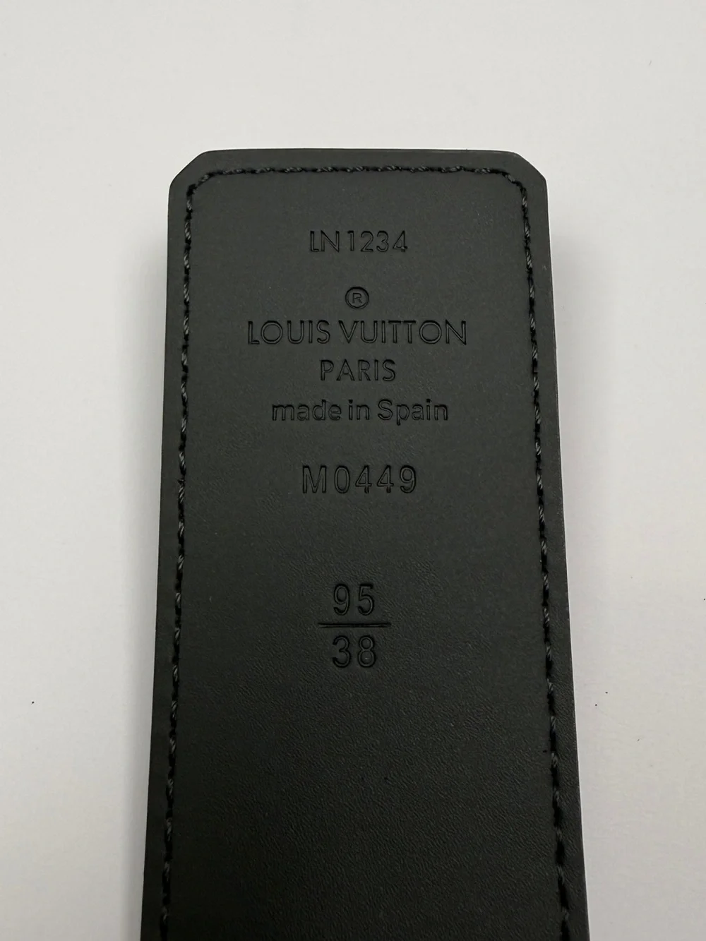 Louis Vuitton Black Monogram LV Buckle Men's Belt